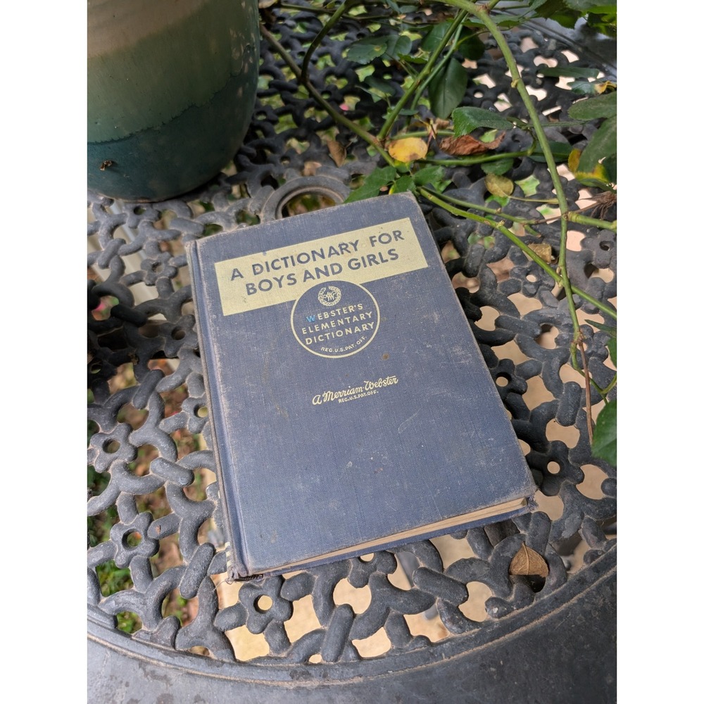 Vintage Websters Elementary Dictionary A Dictionary for Boys and Girls Blue Book